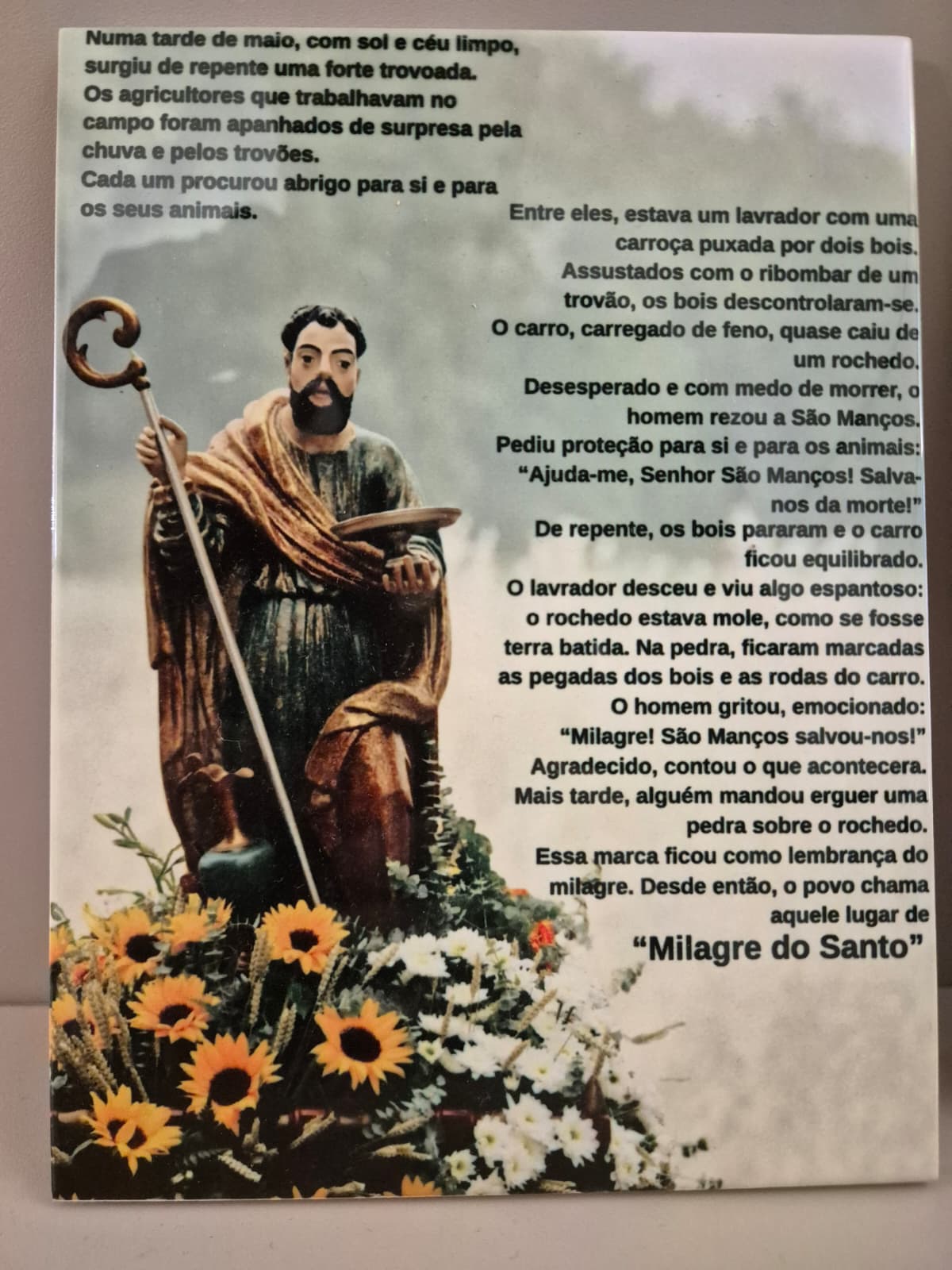 Azulejo " A Lenda " De São Manços 15x20